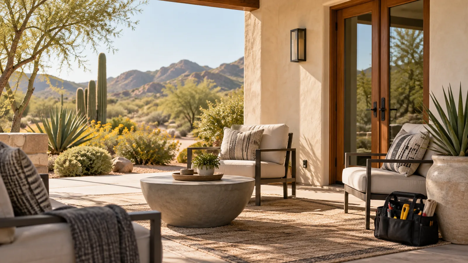 Illustrative Arizona home repair scene