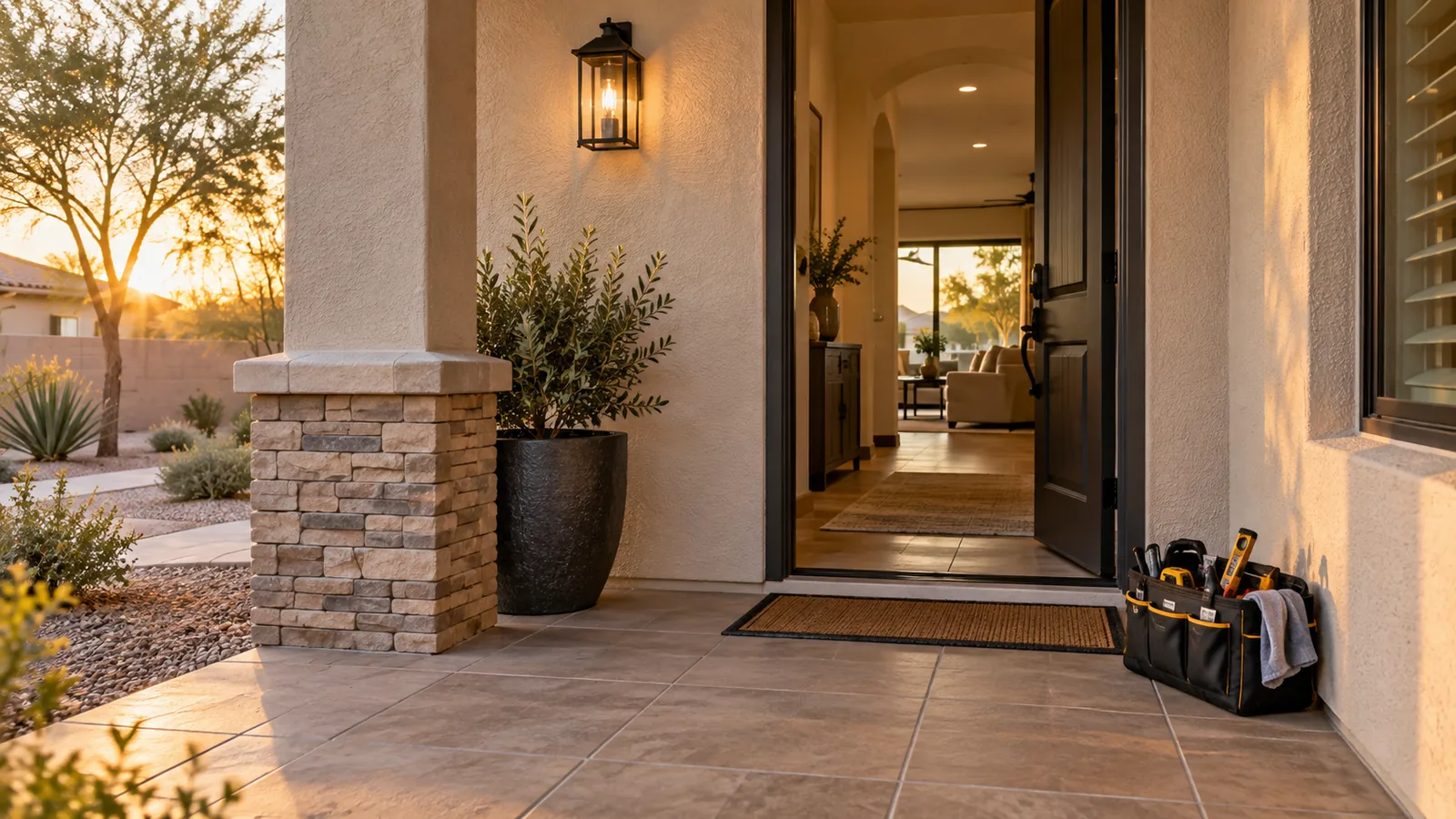 Illustrative Arizona home repair scene